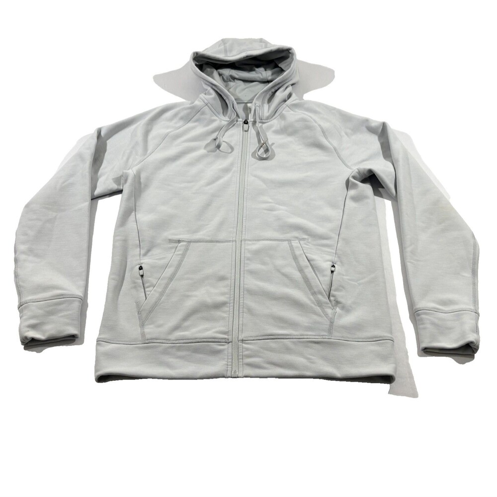 Ten Thousand Mens Midweight Tech Hoodie Sweatshirt Grey Zip Pocket Casual Sz M